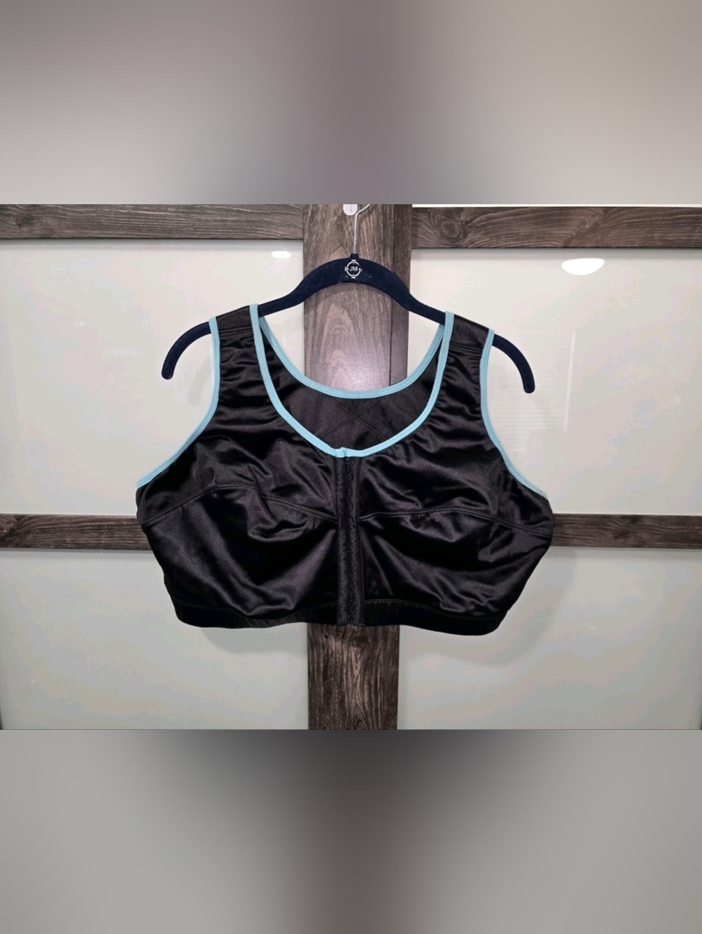 ENELL SPORT High Impact Max Support Bra Full Figure Black NL100 sz 7